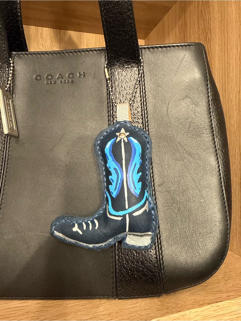 Leather Cowboy Boots Bag Charms - Picture 4 of 4